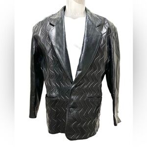 CLAUD MONTANA POUR IDEAL CUIR Paris France 1971designer fine leather Wave Blazer